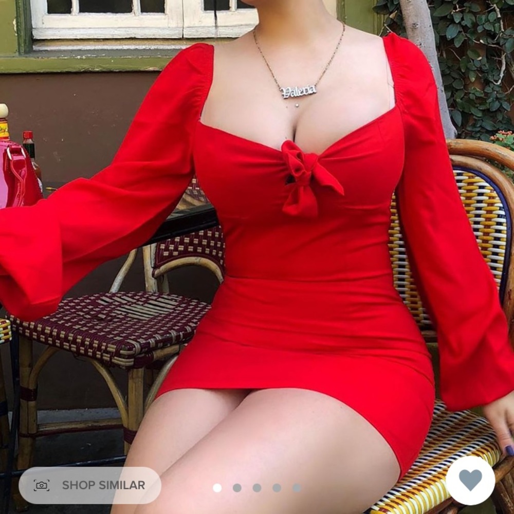 Red sexy mini dress